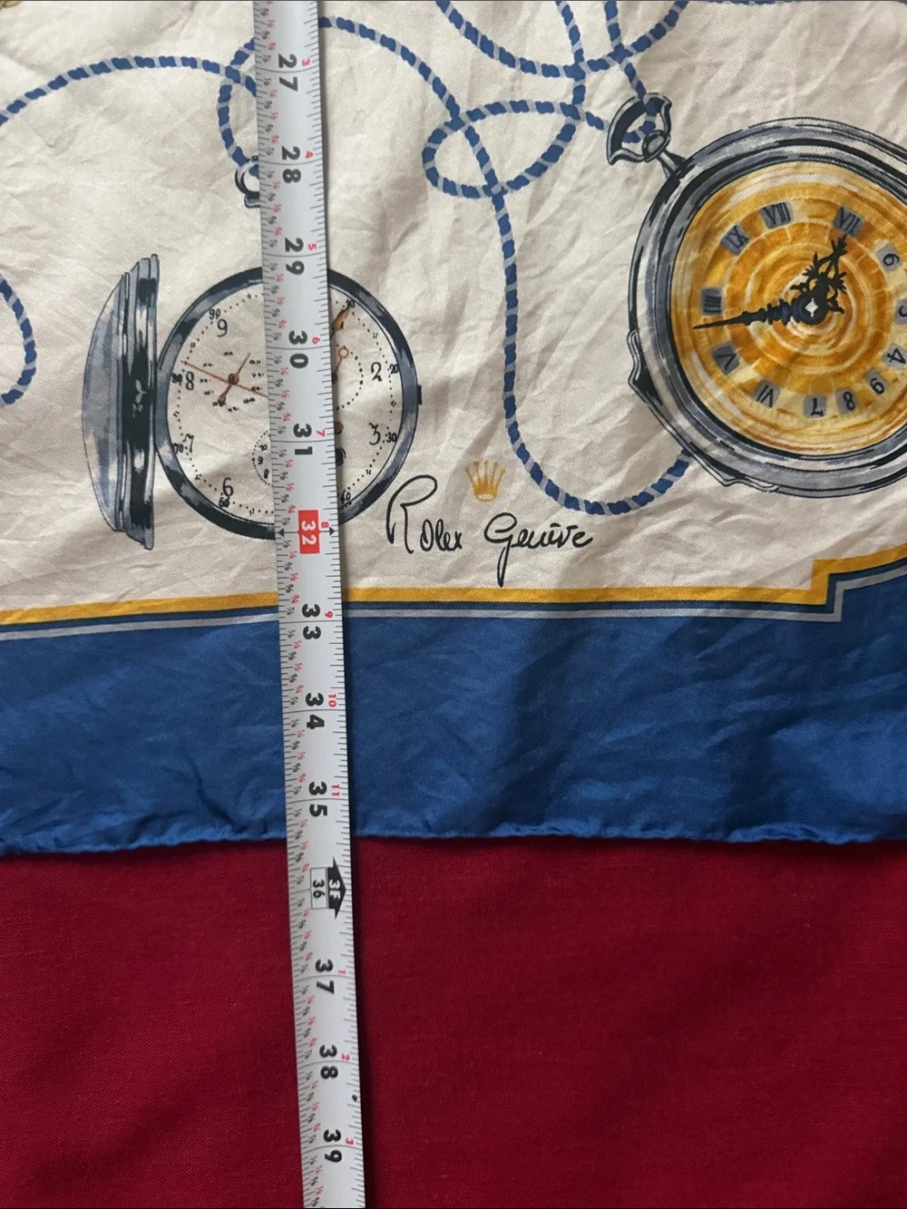 ROLEX Scarf Geneve 100% Silk. No box.